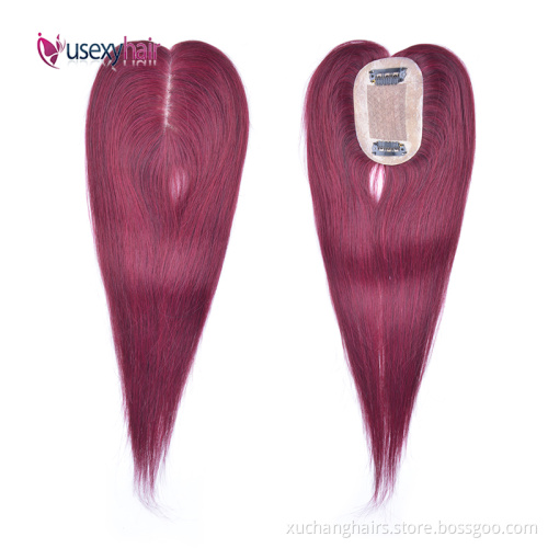 Silk Top 6*9cm Hair Topper Brazilian Virgin Human Hair Womens Toupee Hair Piece Topper for Women